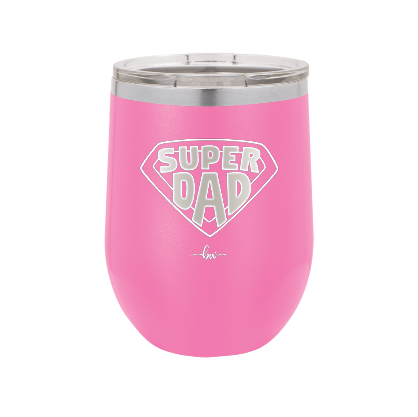 Super Dad with Shield Symbol - Laser Engraved Stainless Steel Drinkware - 2047 -