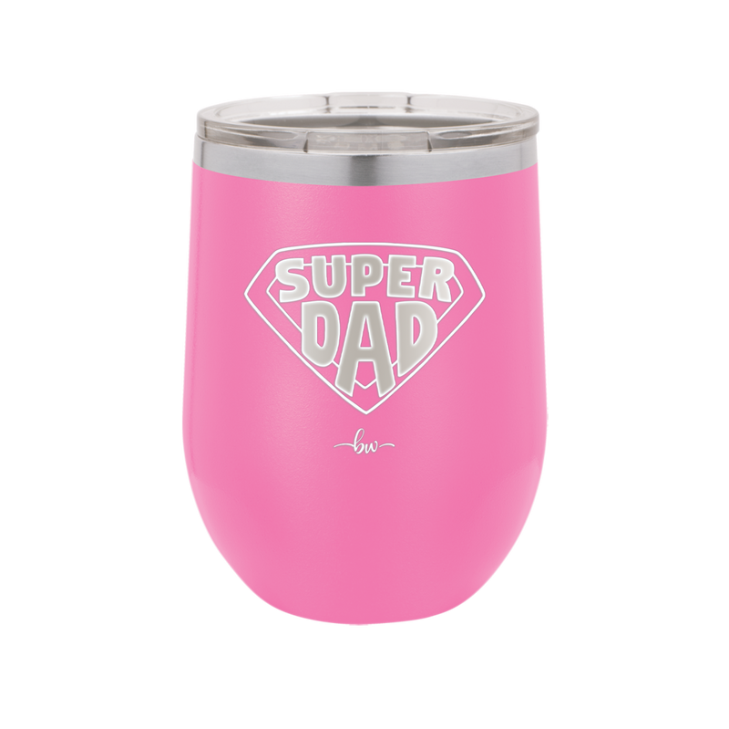 Super Dad with Shield Symbol - Laser Engraved Stainless Steel Drinkware - 2047 -