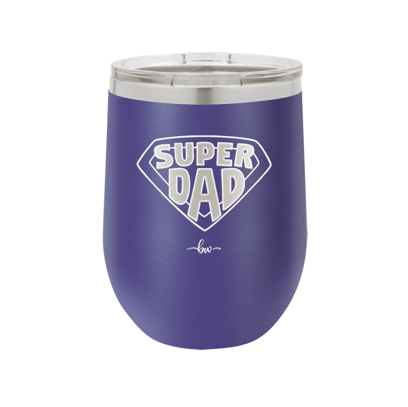 Super Dad with Shield Symbol - Laser Engraved Stainless Steel Drinkware - 2047 -