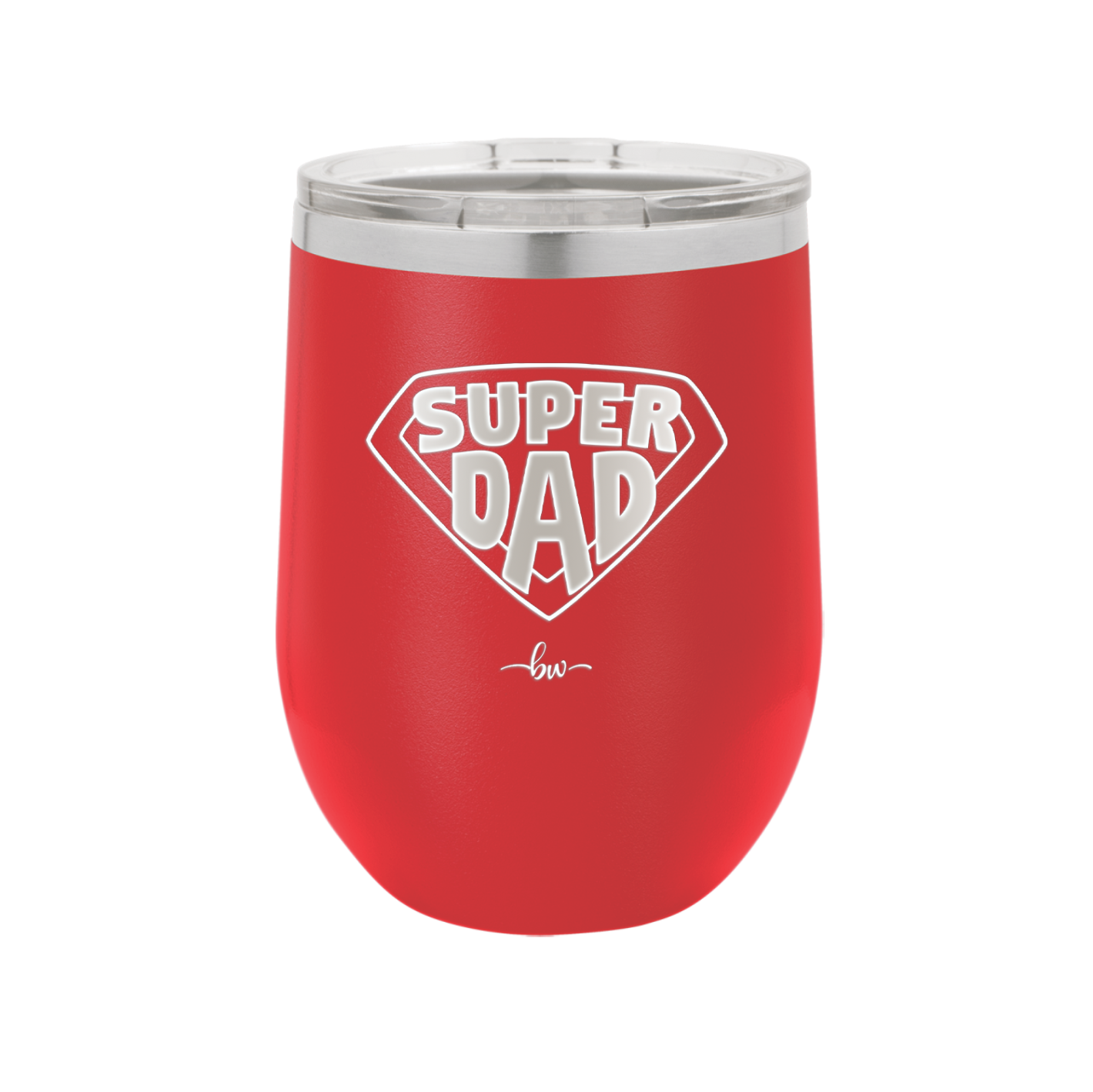 Super Dad with Shield Symbol - Laser Engraved Stainless Steel Drinkware - 2047 -