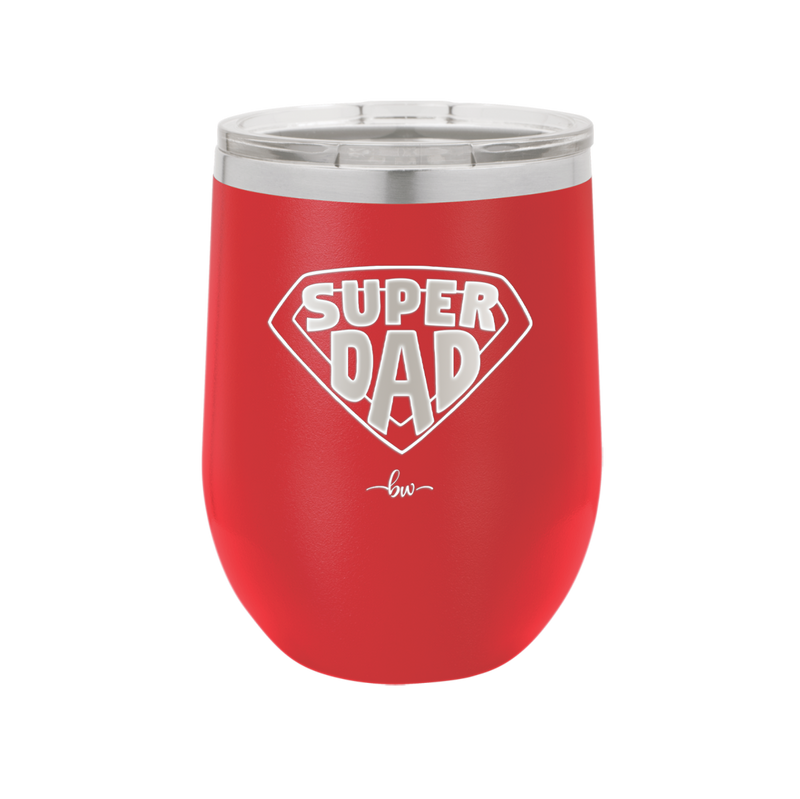 Super Dad with Shield Symbol - Laser Engraved Stainless Steel Drinkware - 2047 -