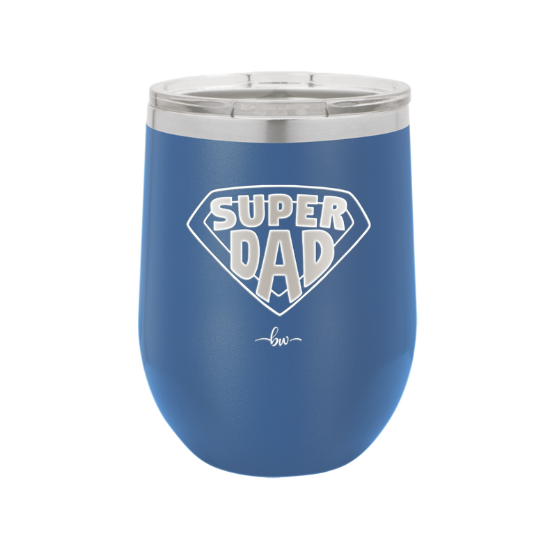 Super Dad with Shield Symbol - Laser Engraved Stainless Steel Drinkware - 2047 -