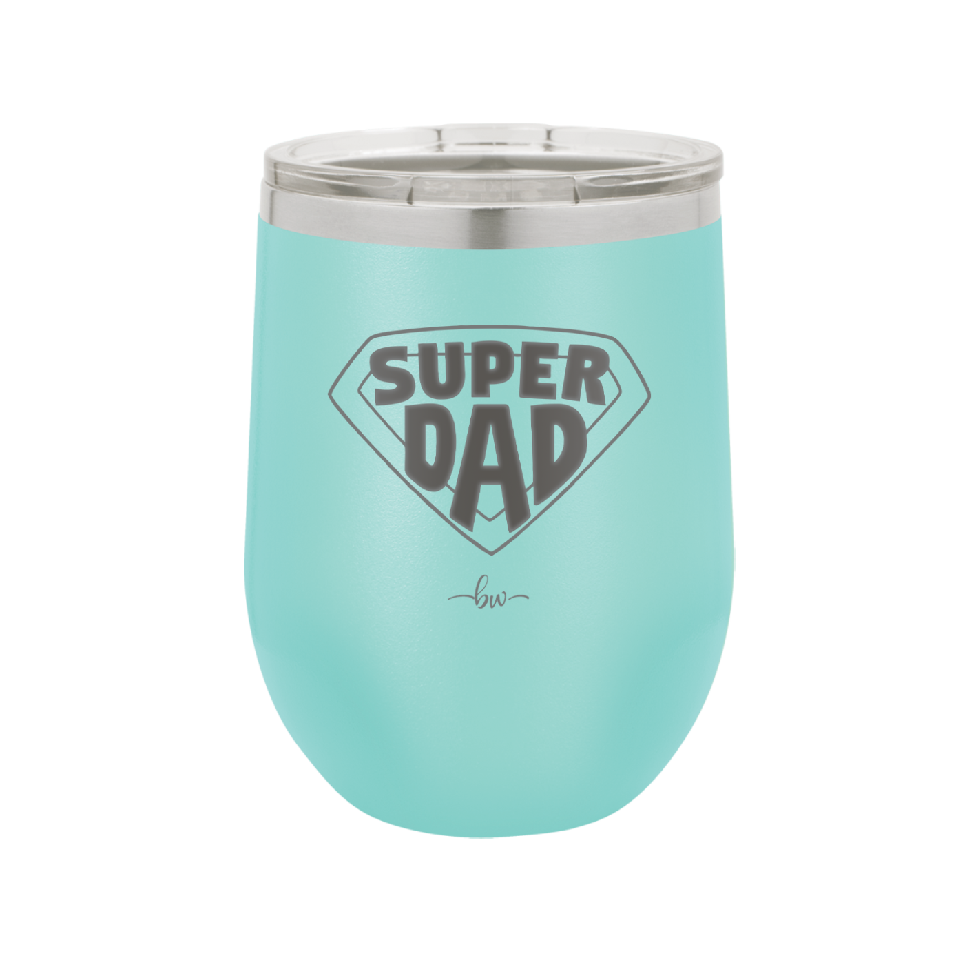 Super Dad with Shield Symbol - Laser Engraved Stainless Steel Drinkware - 2047 -