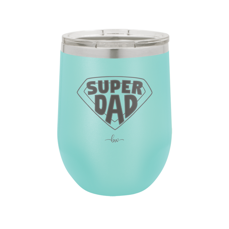 Super Dad with Shield Symbol - Laser Engraved Stainless Steel Drinkware - 2047 -