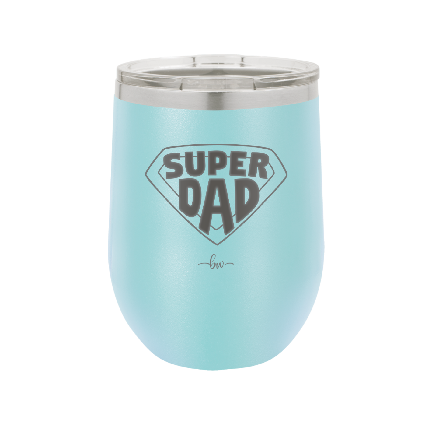 Super Dad with Shield Symbol - Laser Engraved Stainless Steel Drinkware - 2047 -