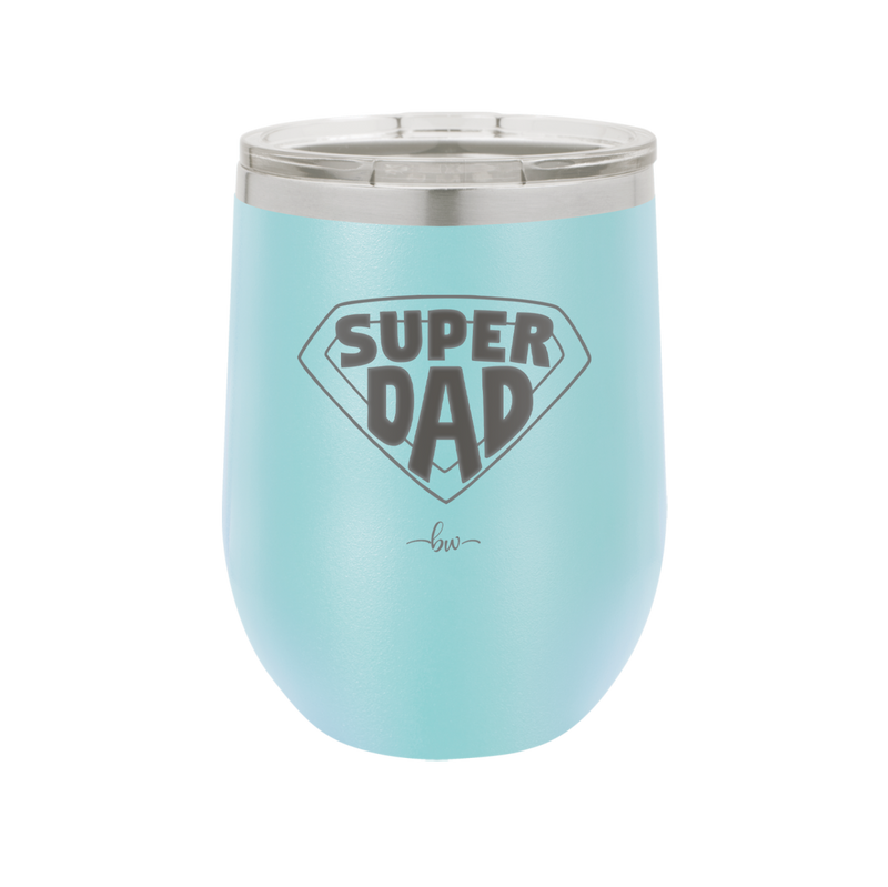 Super Dad with Shield Symbol - Laser Engraved Stainless Steel Drinkware - 2047 -