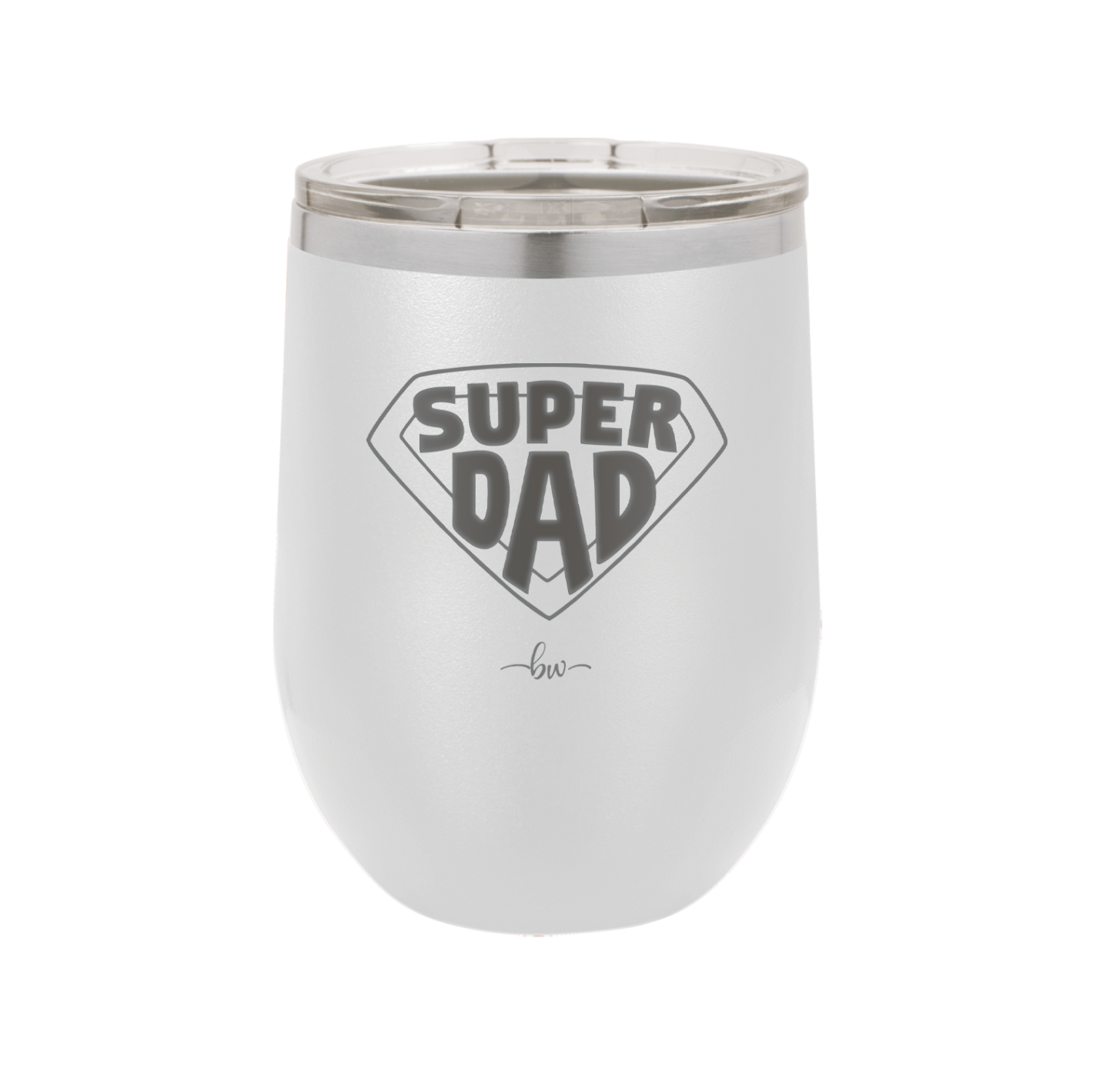 Super Dad with Shield Symbol - Laser Engraved Stainless Steel Drinkware - 2047 -