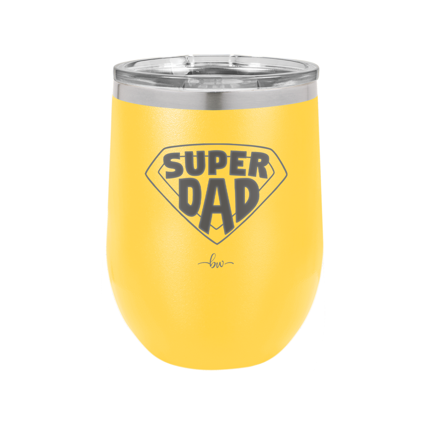 Super Dad with Shield Symbol - Laser Engraved Stainless Steel Drinkware - 2047 -