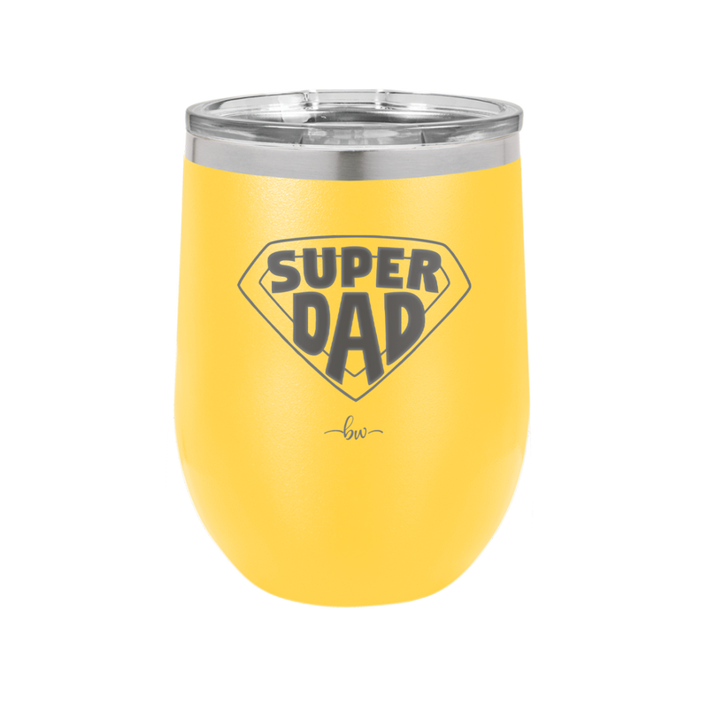 Super Dad with Shield Symbol - Laser Engraved Stainless Steel Drinkware - 2047 -