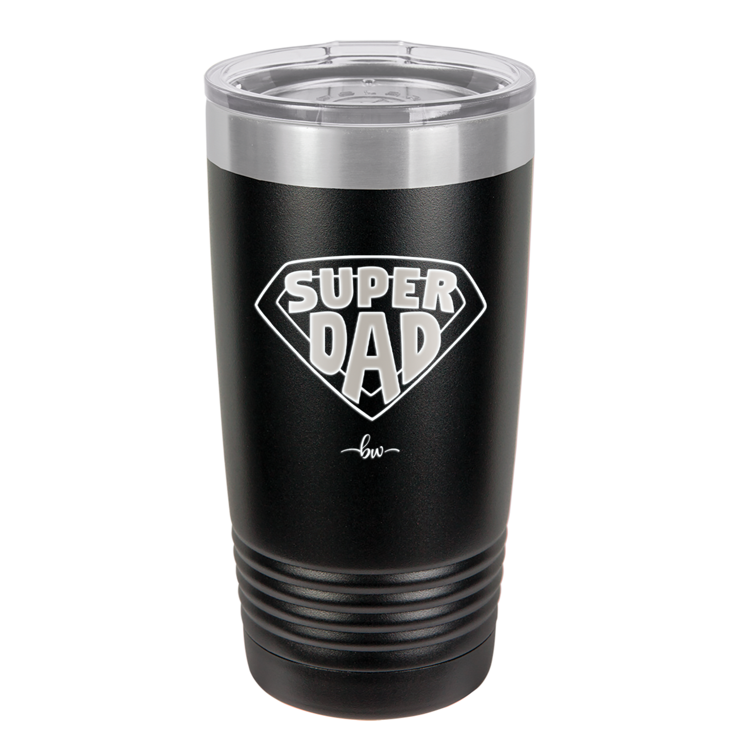 Super Dad with Shield Symbol - Laser Engraved Stainless Steel Drinkware - 2047 -