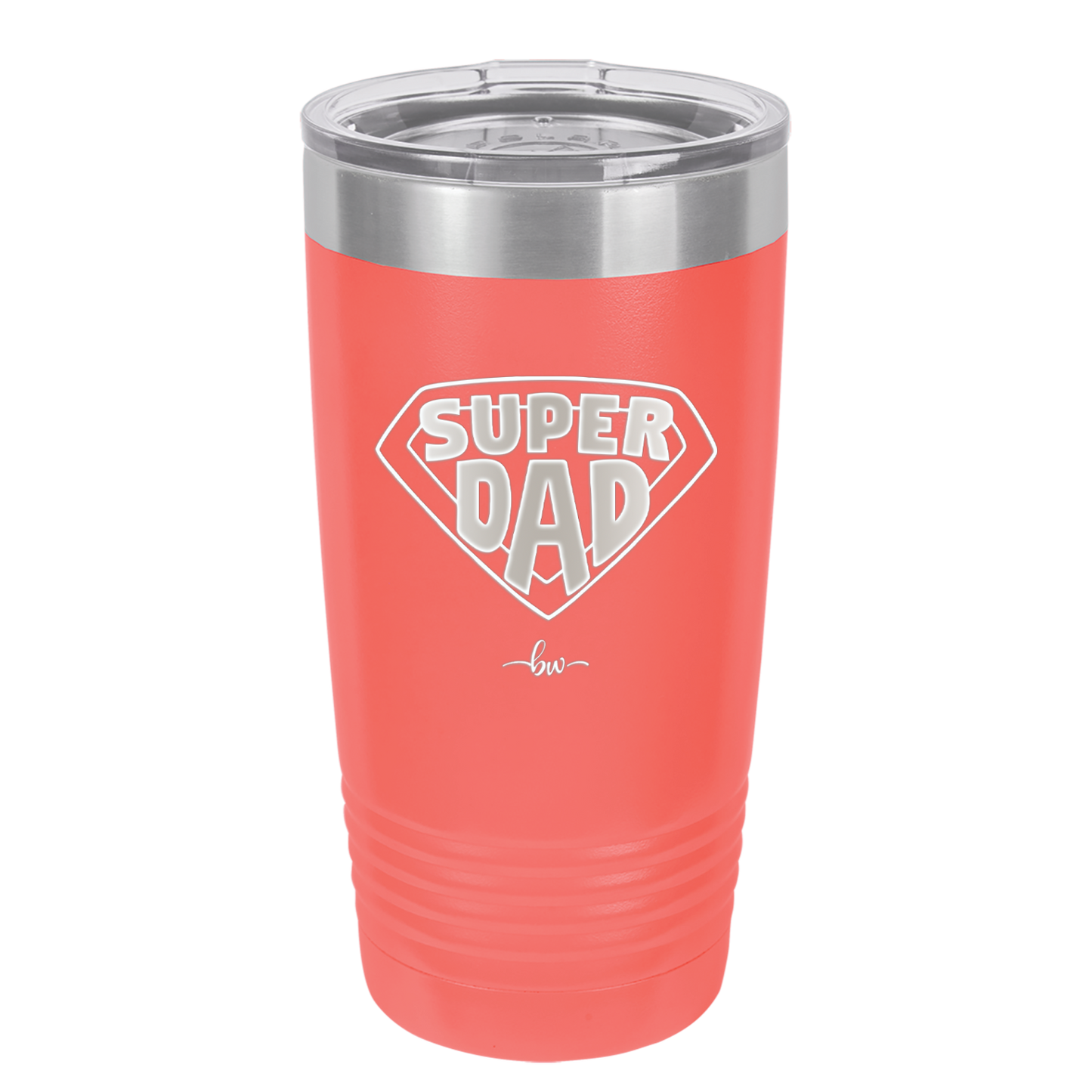 Super Dad with Shield Symbol - Laser Engraved Stainless Steel Drinkware - 2047 -