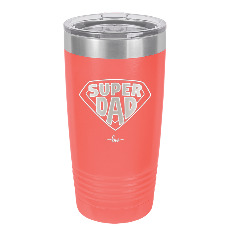 Super Dad with Shield Symbol - Laser Engraved Stainless Steel Drinkware - 2047 -