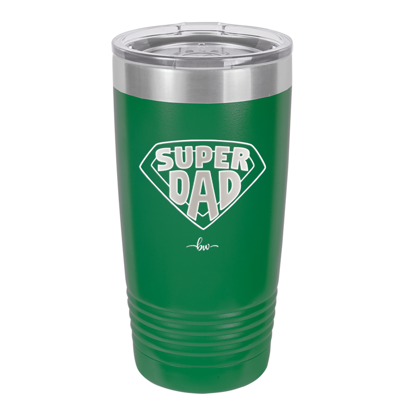 Super Dad with Shield Symbol - Laser Engraved Stainless Steel Drinkware - 2047 -