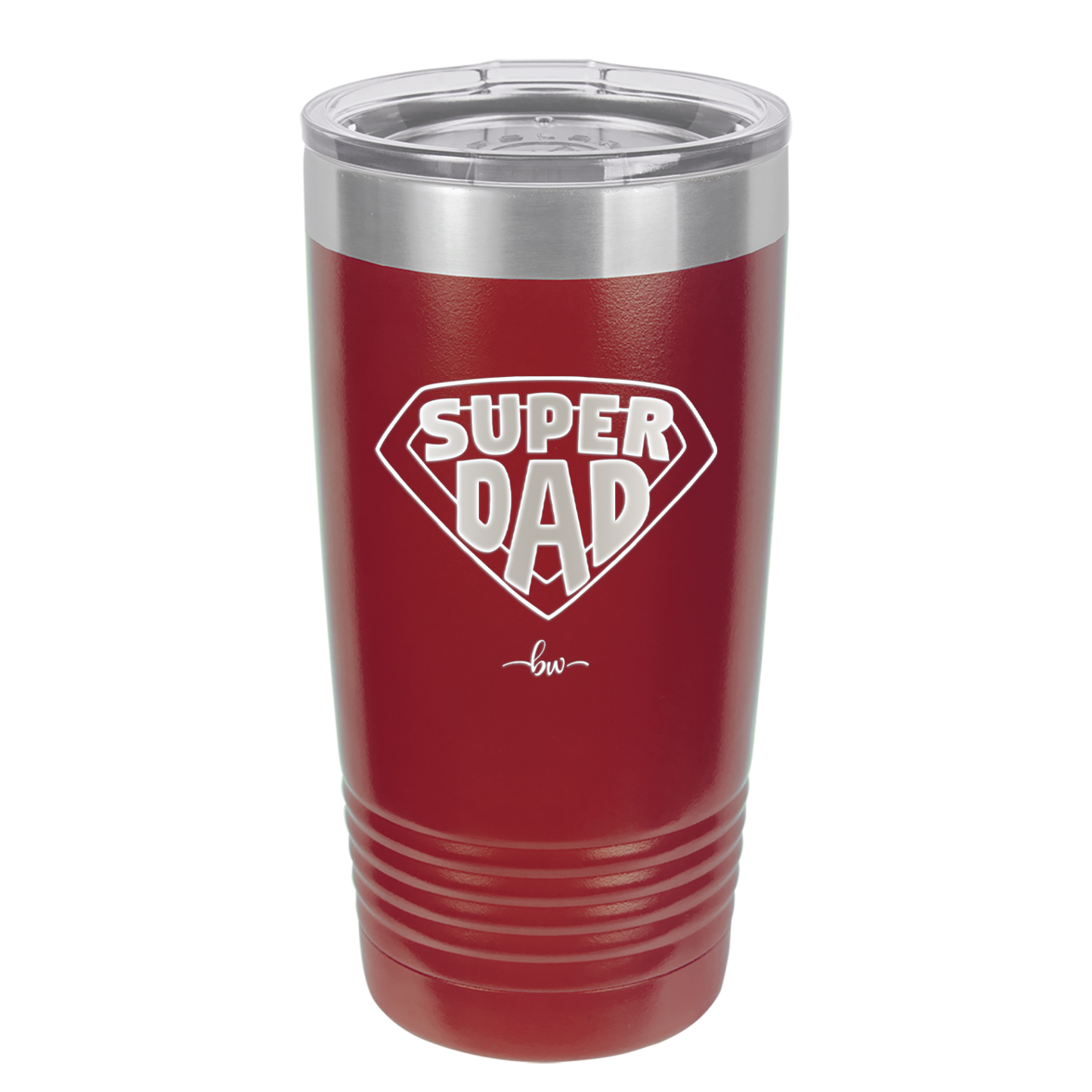 Super Dad with Shield Symbol - Laser Engraved Stainless Steel Drinkware - 2047 -