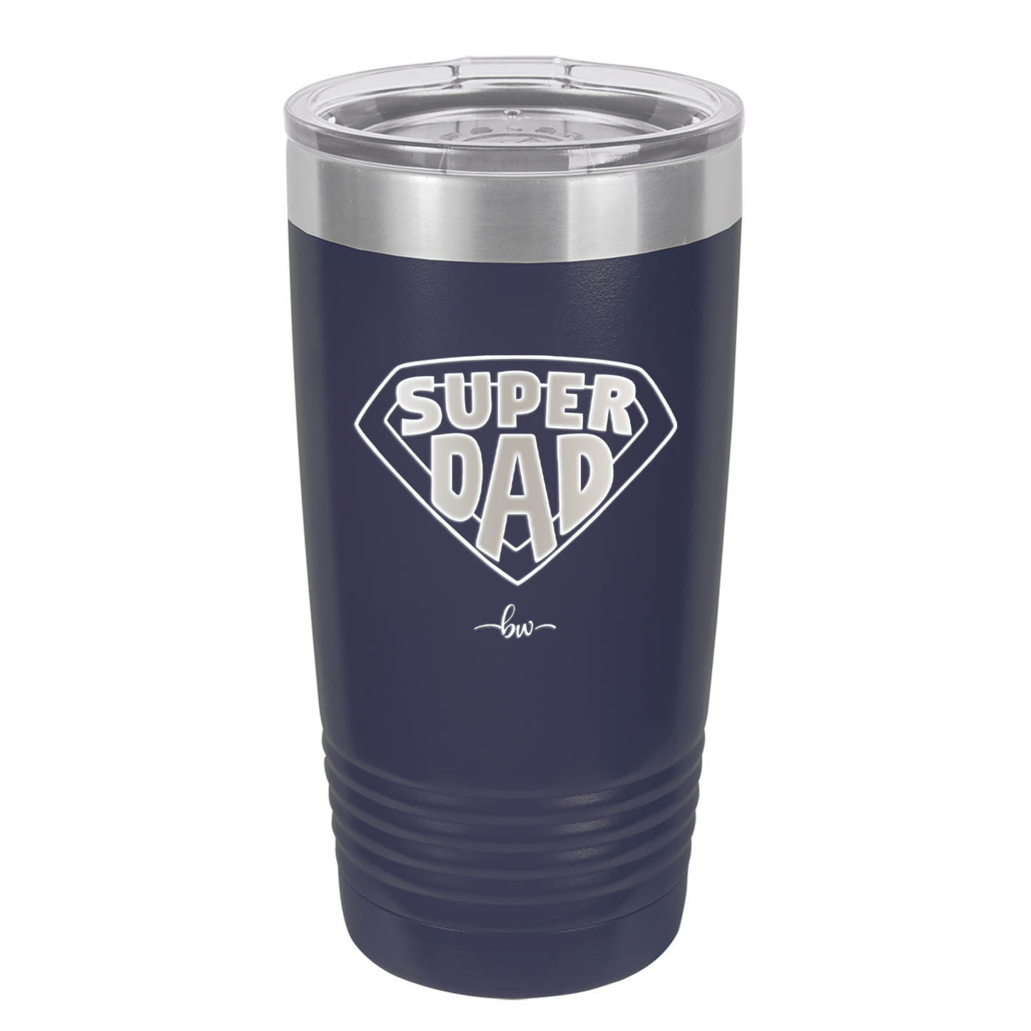 Super Dad with Shield Symbol - Laser Engraved Stainless Steel Drinkware - 2047 -