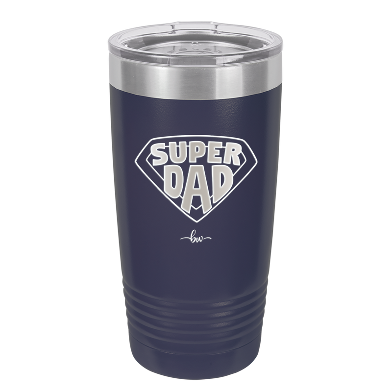 Super Dad with Shield Symbol - Laser Engraved Stainless Steel Drinkware - 2047 -