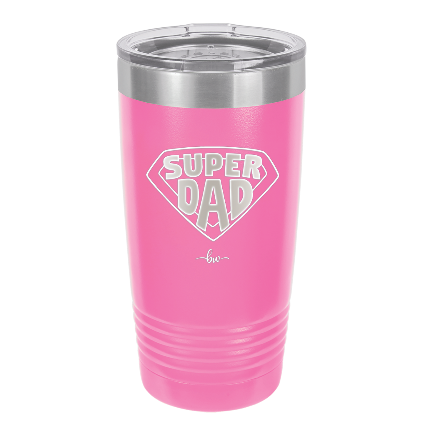 Super Dad with Shield Symbol - Laser Engraved Stainless Steel Drinkware - 2047 -