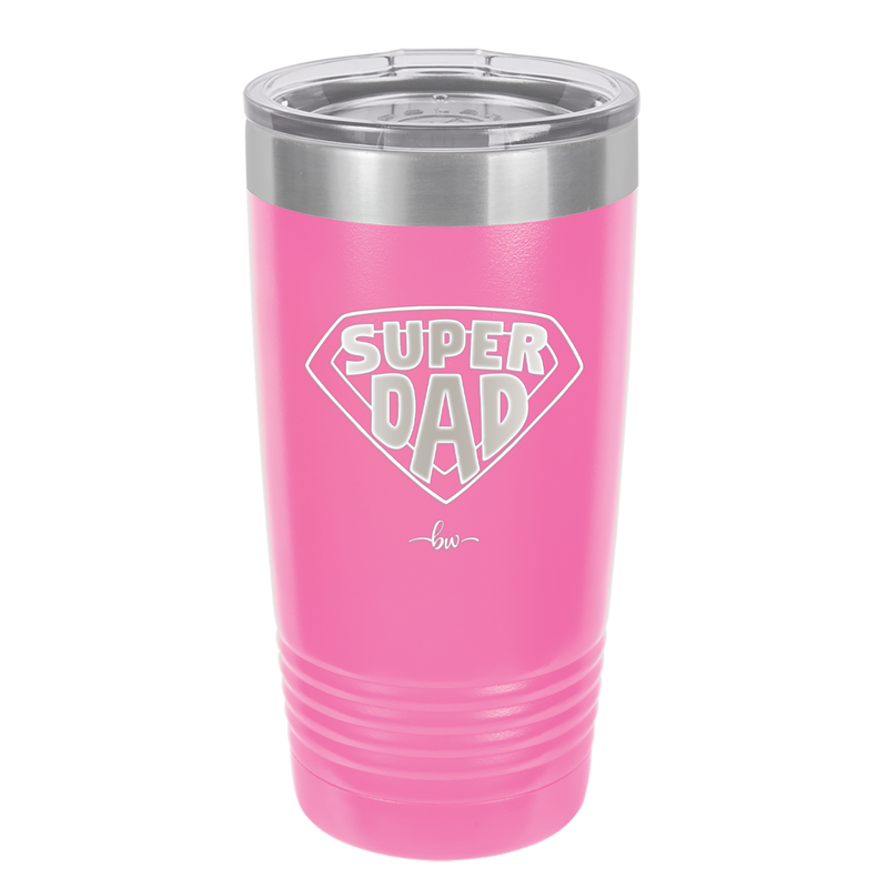 Super Dad with Shield Symbol - Laser Engraved Stainless Steel Drinkware - 2047 -