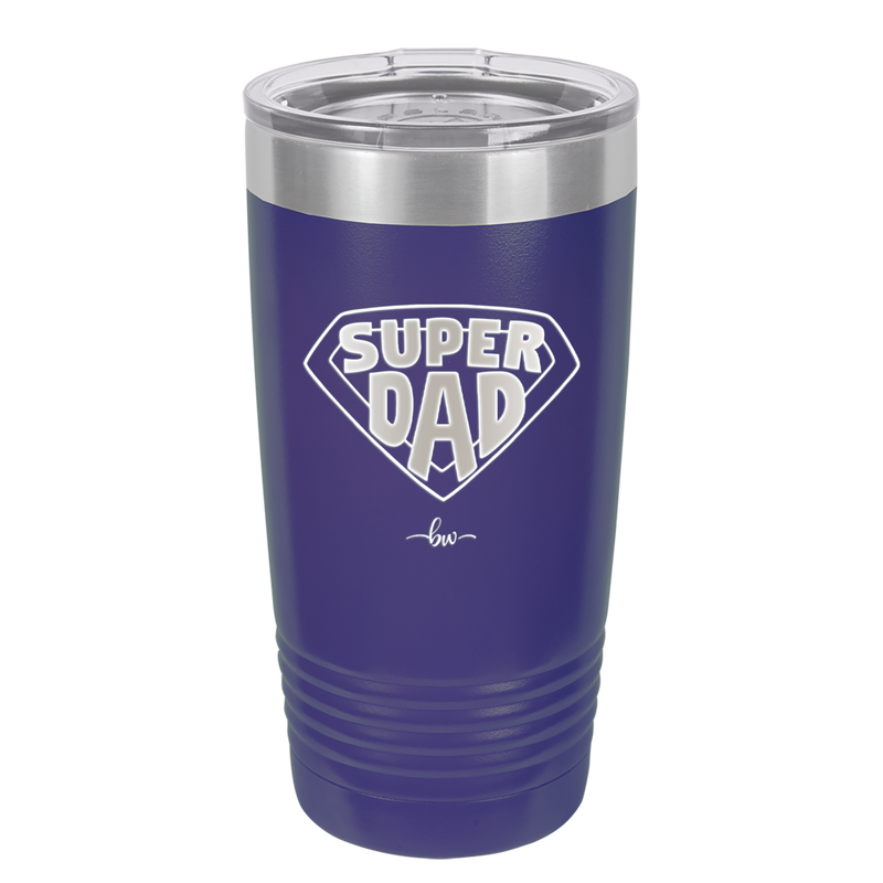 Super Dad with Shield Symbol - Laser Engraved Stainless Steel Drinkware - 2047 -