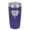 Super Dad with Shield Symbol - Laser Engraved Stainless Steel Drinkware - 2047 -