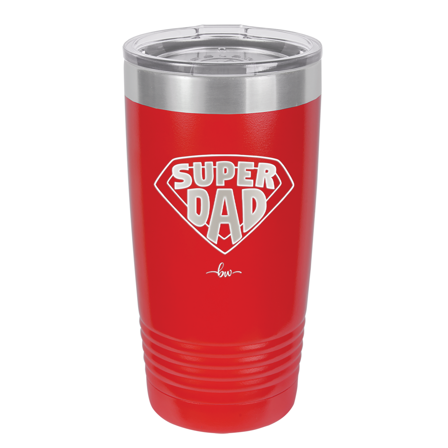 Super Dad with Shield Symbol - Laser Engraved Stainless Steel Drinkware - 2047 -