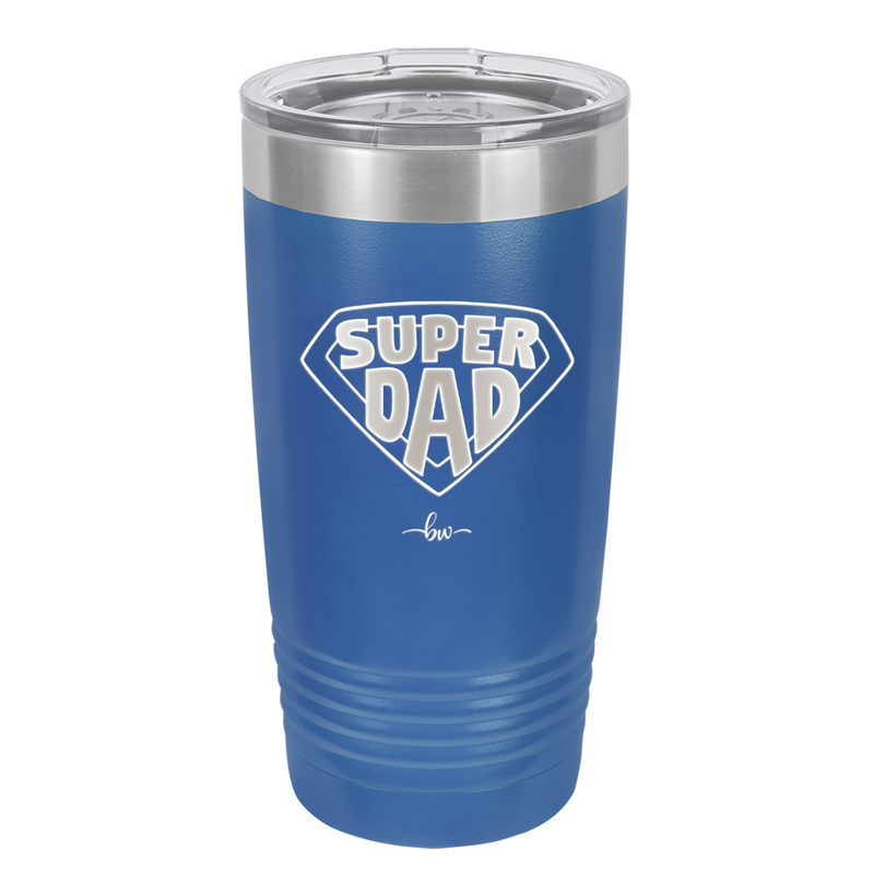 Super Dad with Shield Symbol - Laser Engraved Stainless Steel Drinkware - 2047 -