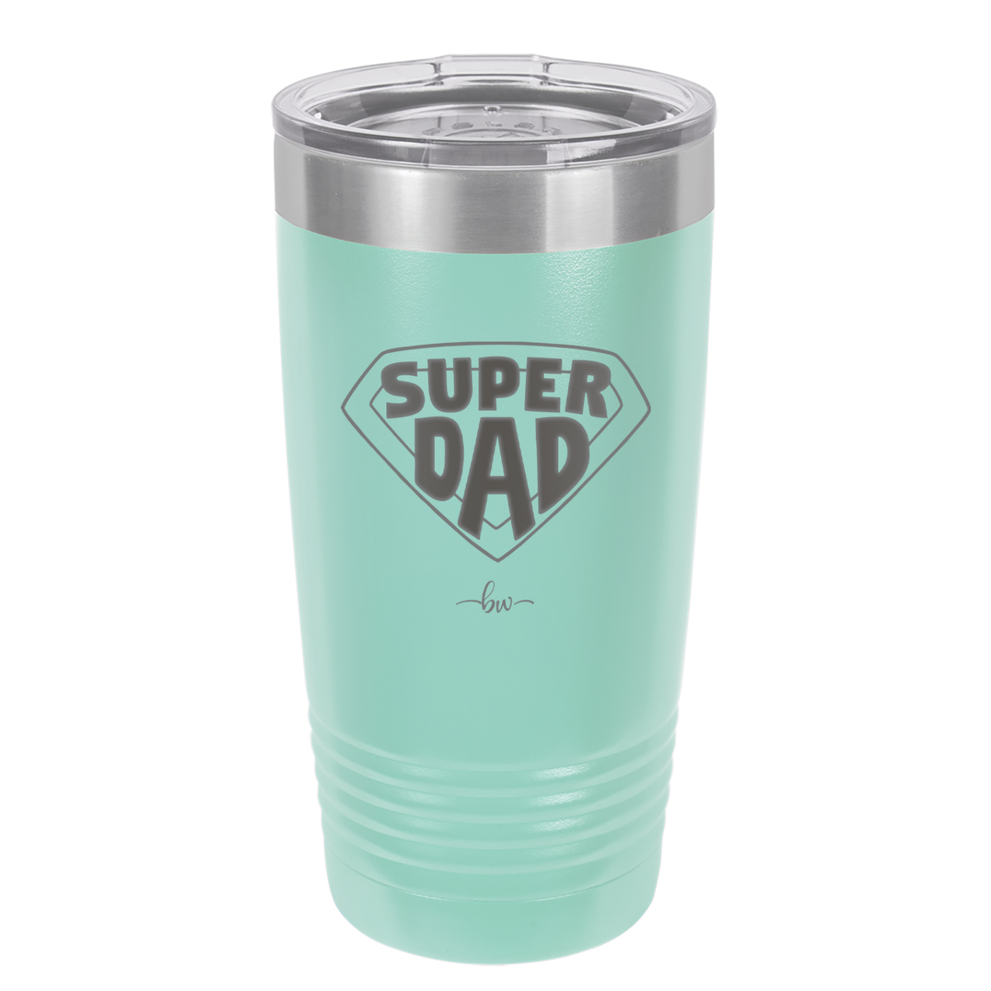 Super Dad with Shield Symbol - Laser Engraved Stainless Steel Drinkware - 2047 -