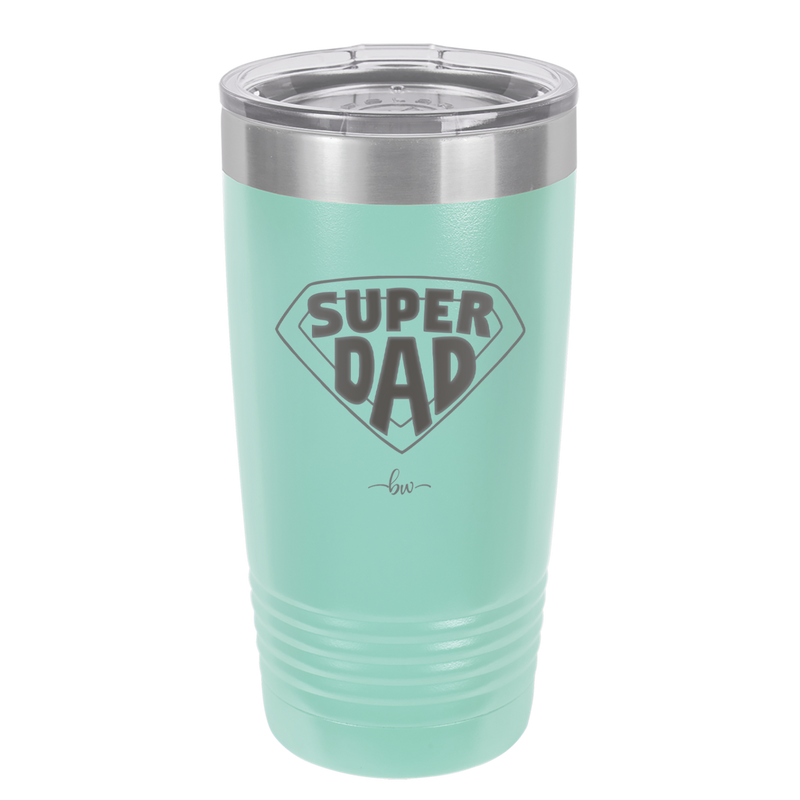 Super Dad with Shield Symbol - Laser Engraved Stainless Steel Drinkware - 2047 -