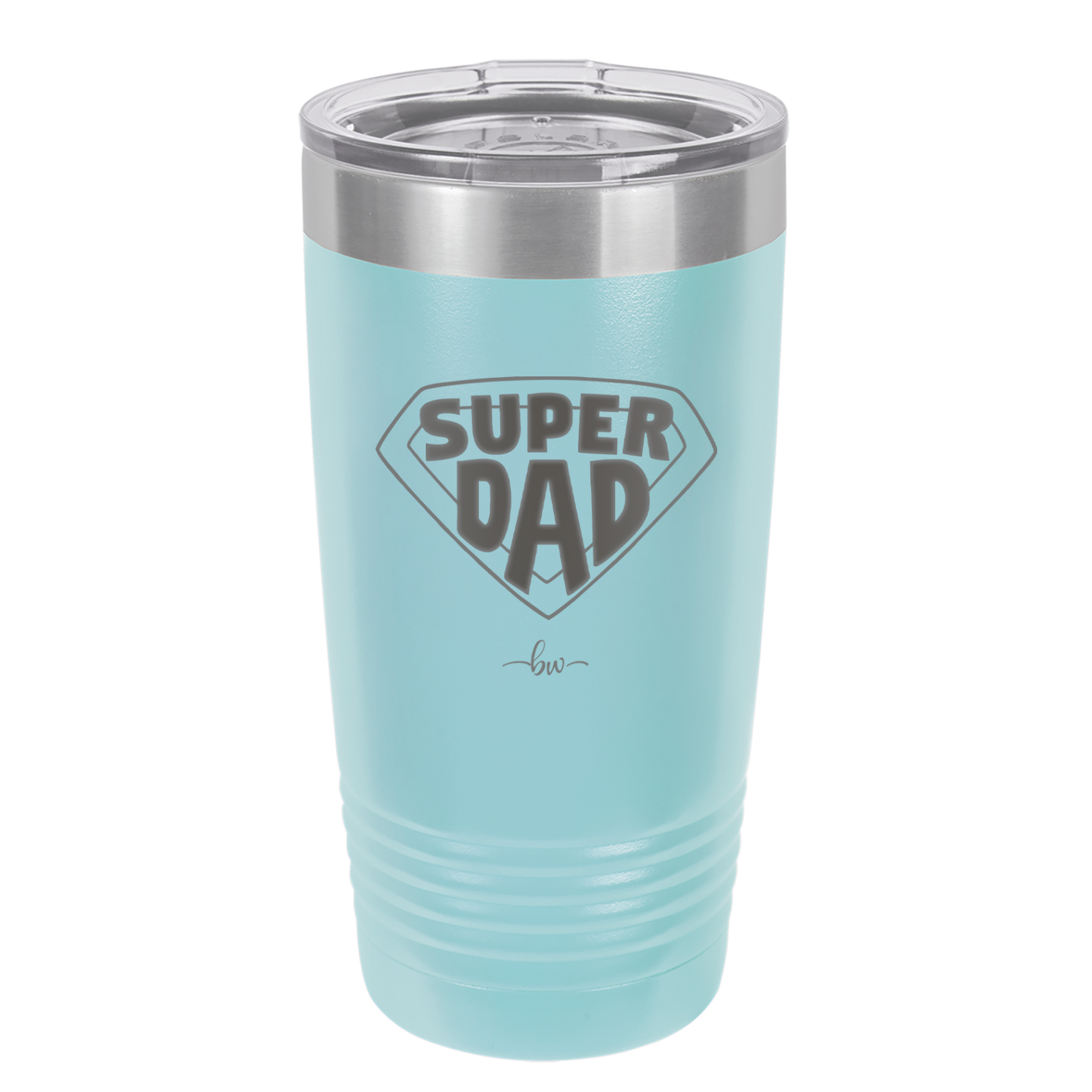 Super Dad with Shield Symbol - Laser Engraved Stainless Steel Drinkware - 2047 -