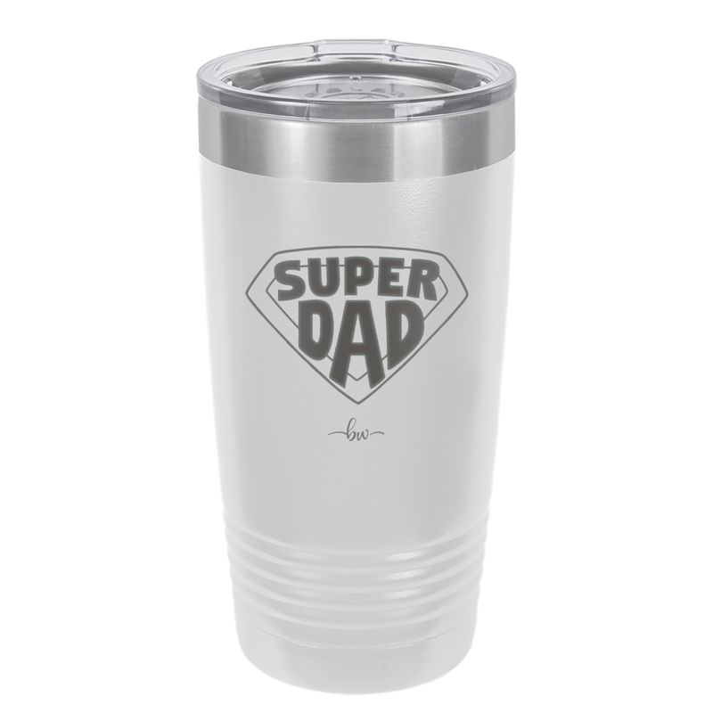 Super Dad with Shield Symbol - Laser Engraved Stainless Steel Drinkware - 2047 -