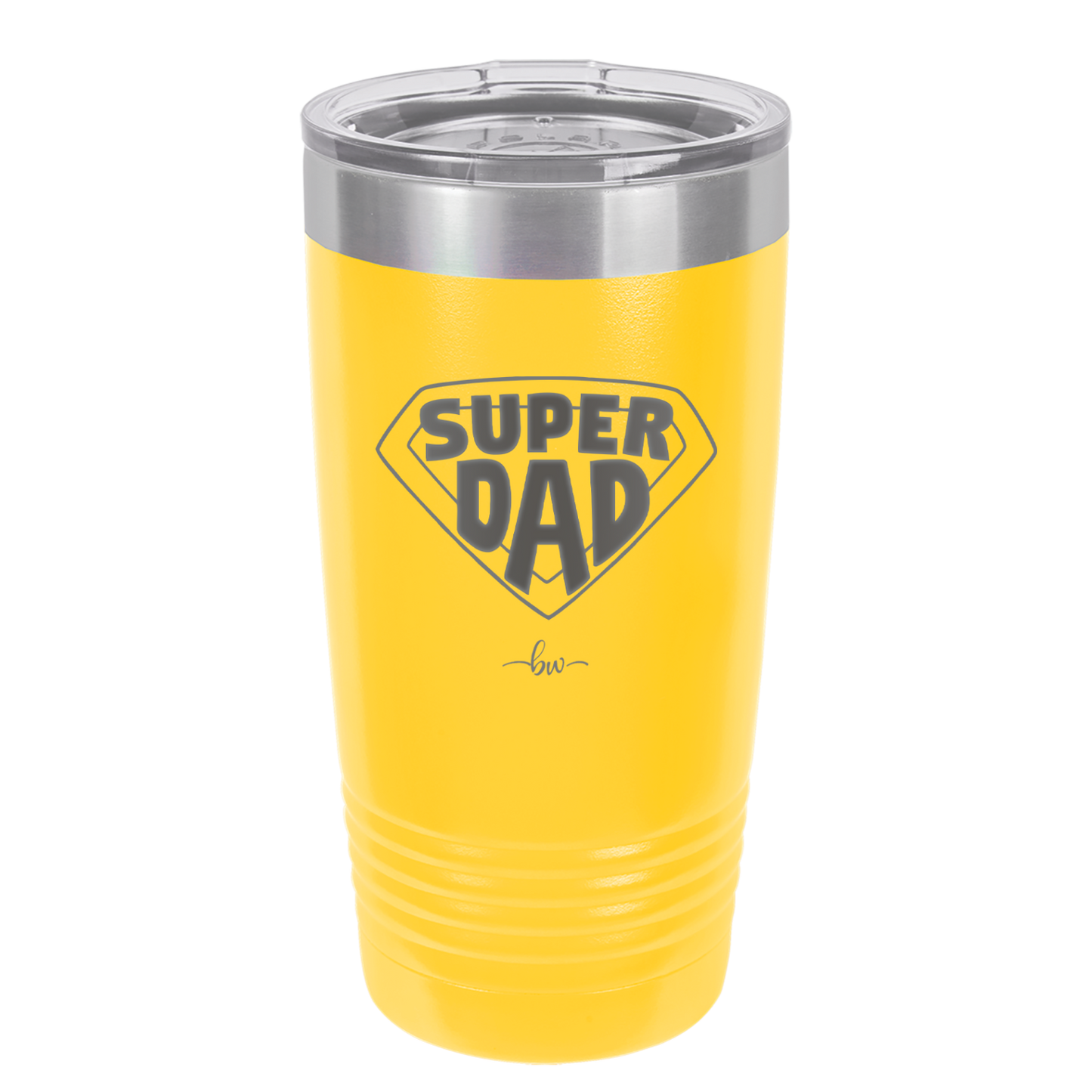 Super Dad with Shield Symbol - Laser Engraved Stainless Steel Drinkware - 2047 -