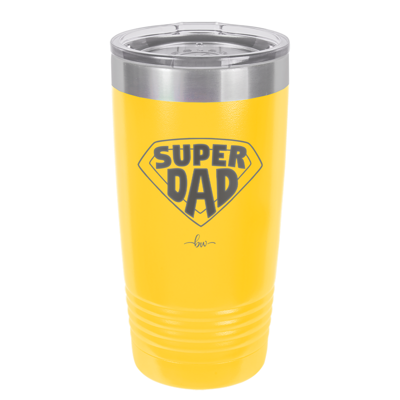 Super Dad with Shield Symbol - Laser Engraved Stainless Steel Drinkware - 2047 -