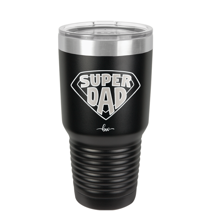 Super Dad with Shield Symbol - Laser Engraved Stainless Steel Drinkware - 2047 -