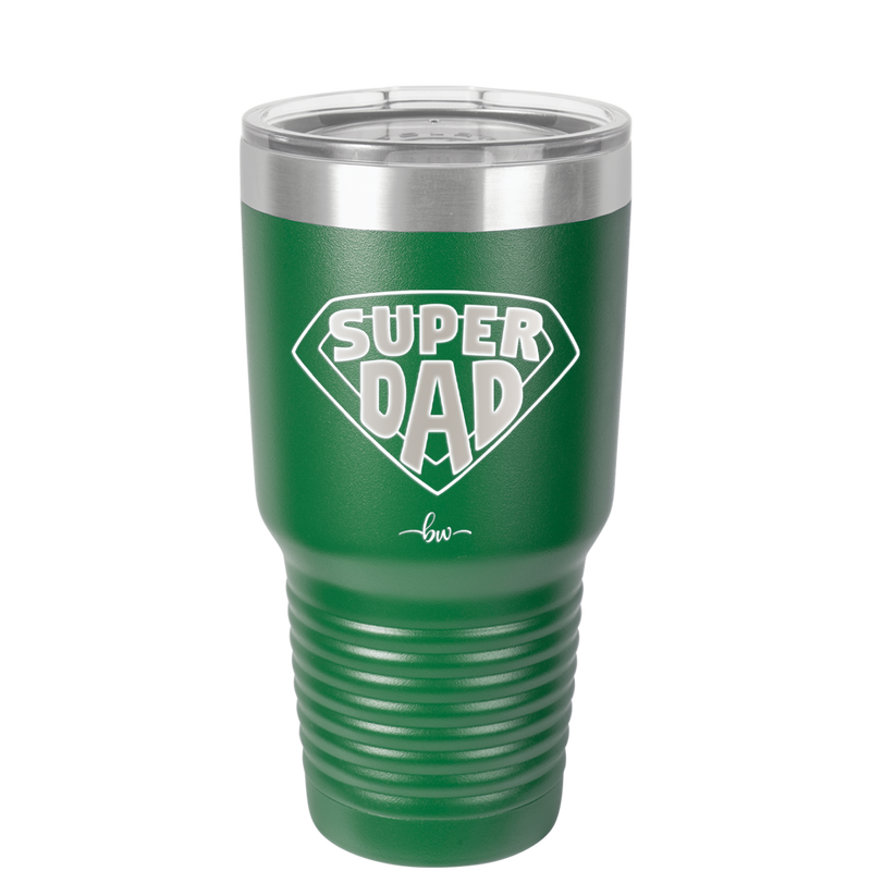 Super Dad with Shield Symbol - Laser Engraved Stainless Steel Drinkware - 2047 -