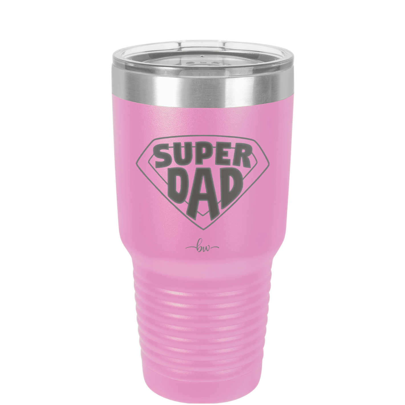 Super Dad with Shield Symbol - Laser Engraved Stainless Steel Drinkware - 2047 -