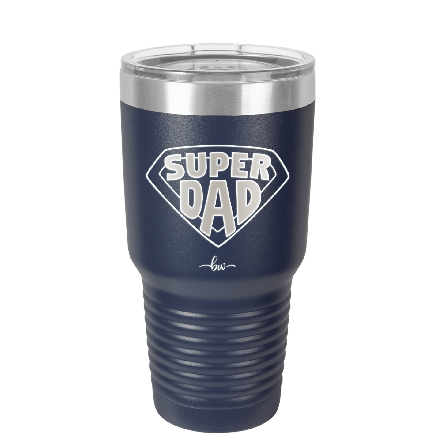 Super Dad with Shield Symbol - Laser Engraved Stainless Steel Drinkware - 2047 -