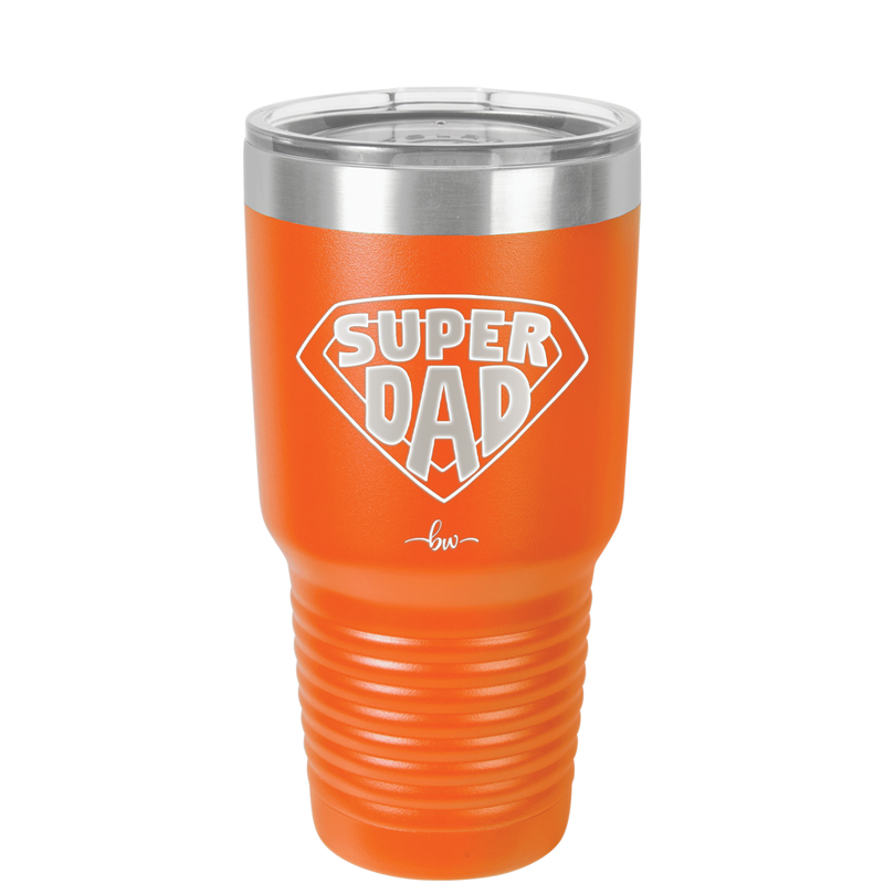 Super Dad with Shield Symbol - Laser Engraved Stainless Steel Drinkware - 2047 -