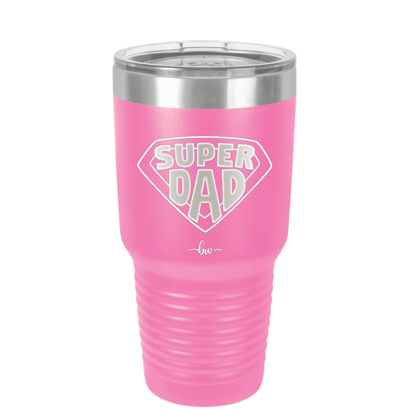 Super Dad with Shield Symbol - Laser Engraved Stainless Steel Drinkware - 2047 -