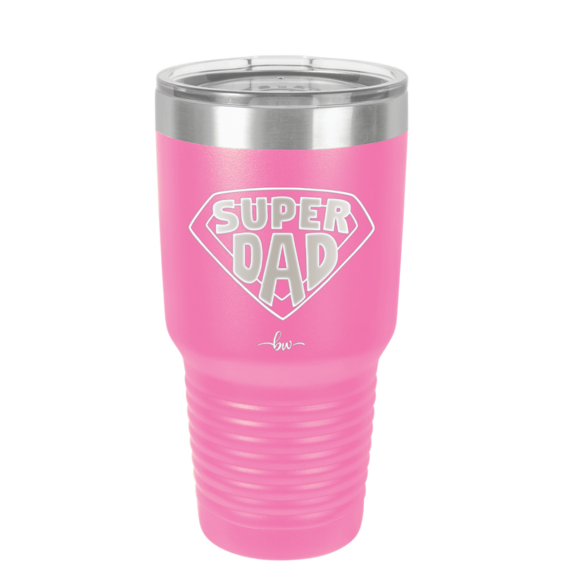 Super Dad with Shield Symbol - Laser Engraved Stainless Steel Drinkware - 2047 -