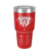 Super Dad with Shield Symbol - Laser Engraved Stainless Steel Drinkware - 2047 -