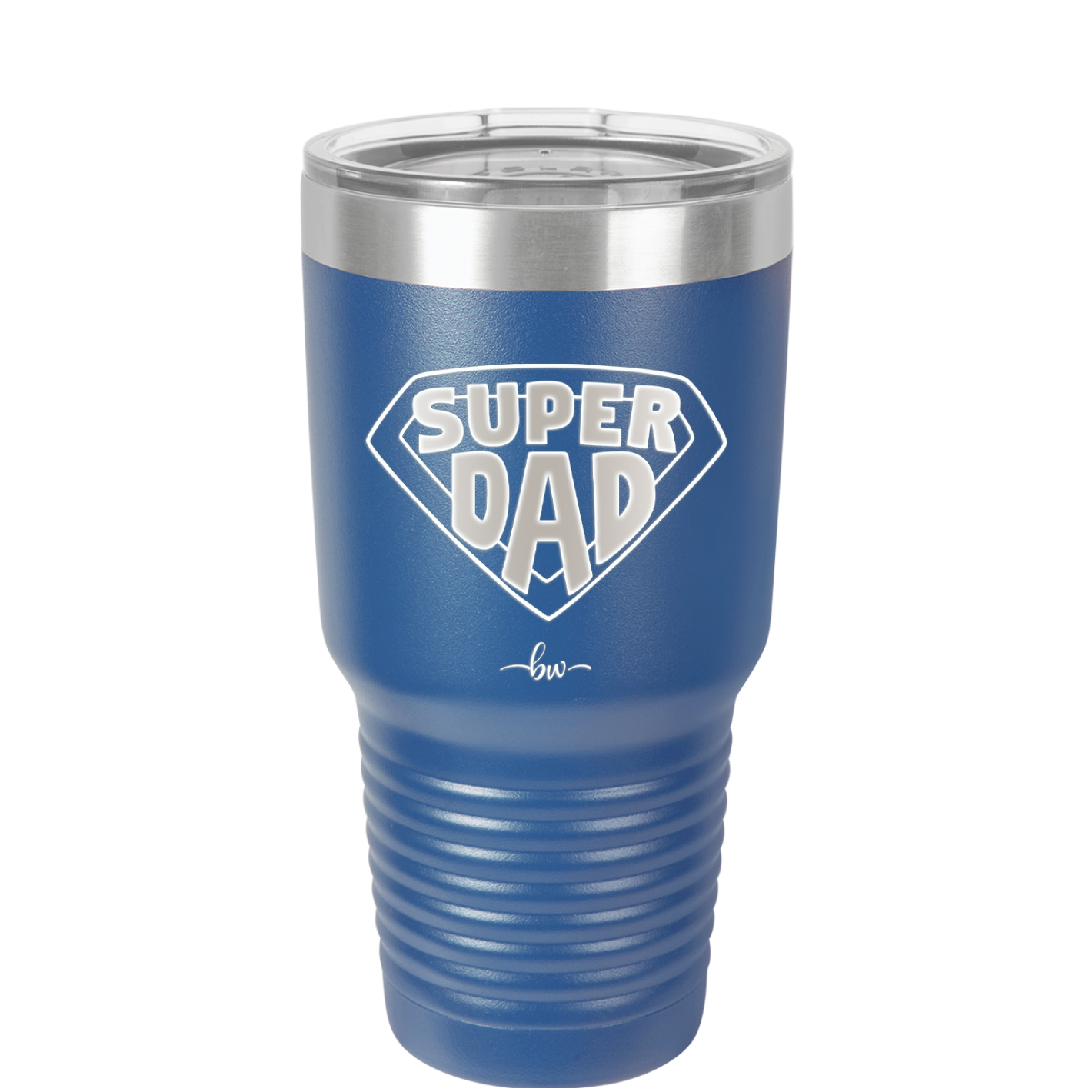 Super Dad with Shield Symbol - Laser Engraved Stainless Steel Drinkware - 2047 -