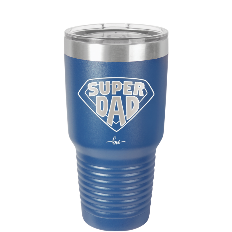 Super Dad with Shield Symbol - Laser Engraved Stainless Steel Drinkware - 2047 -