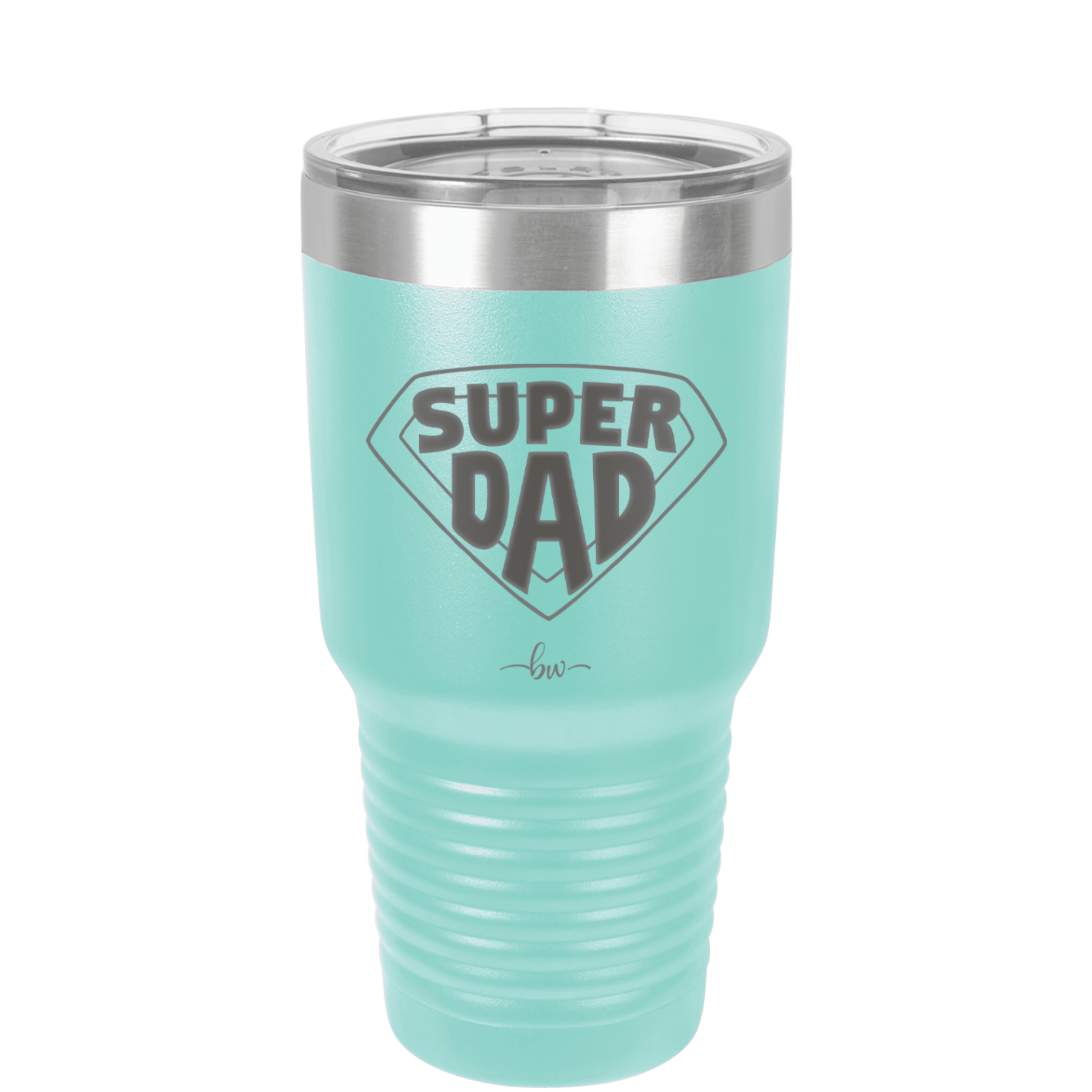 Super Dad with Shield Symbol - Laser Engraved Stainless Steel Drinkware - 2047 -