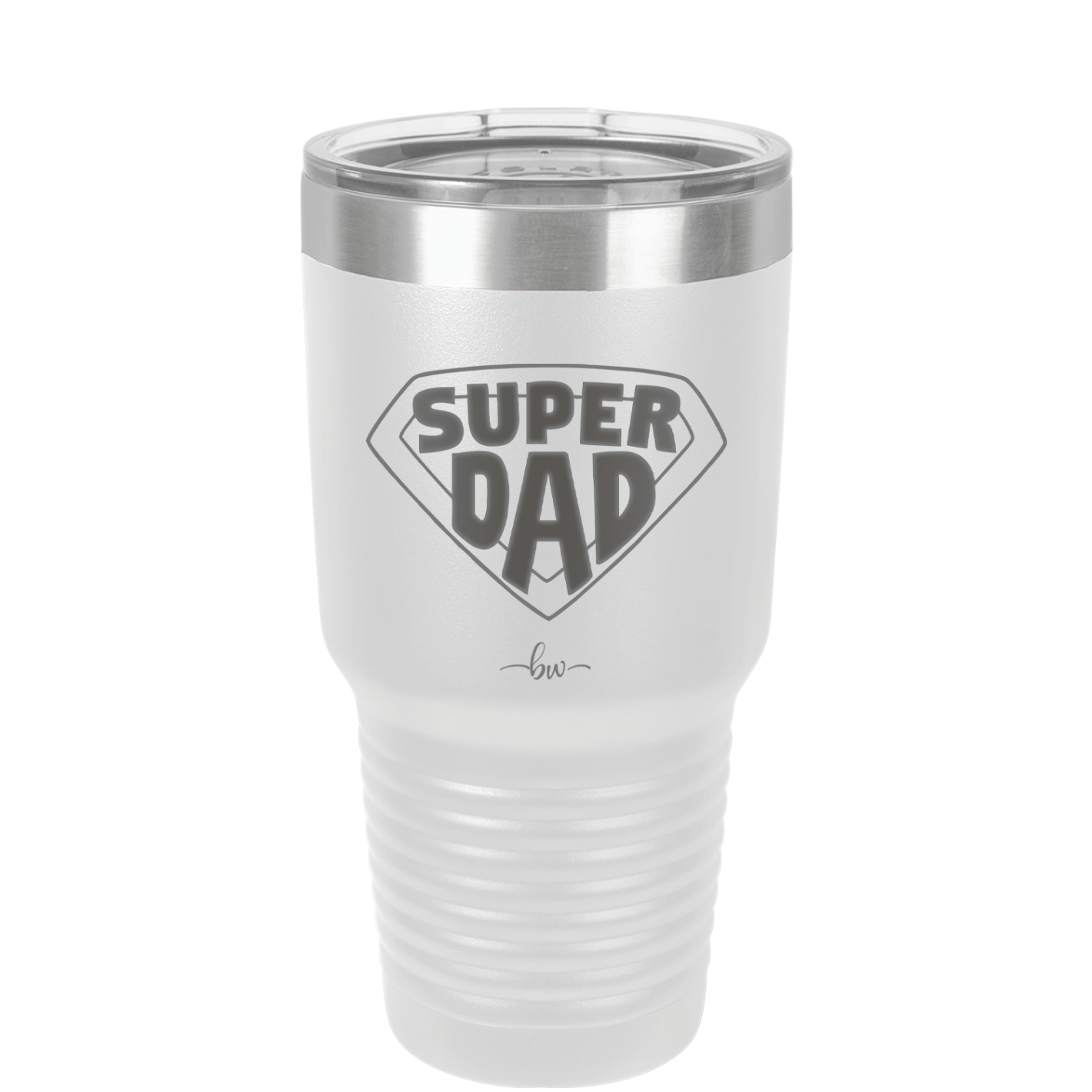 Super Dad with Shield Symbol - Laser Engraved Stainless Steel Drinkware - 2047 -