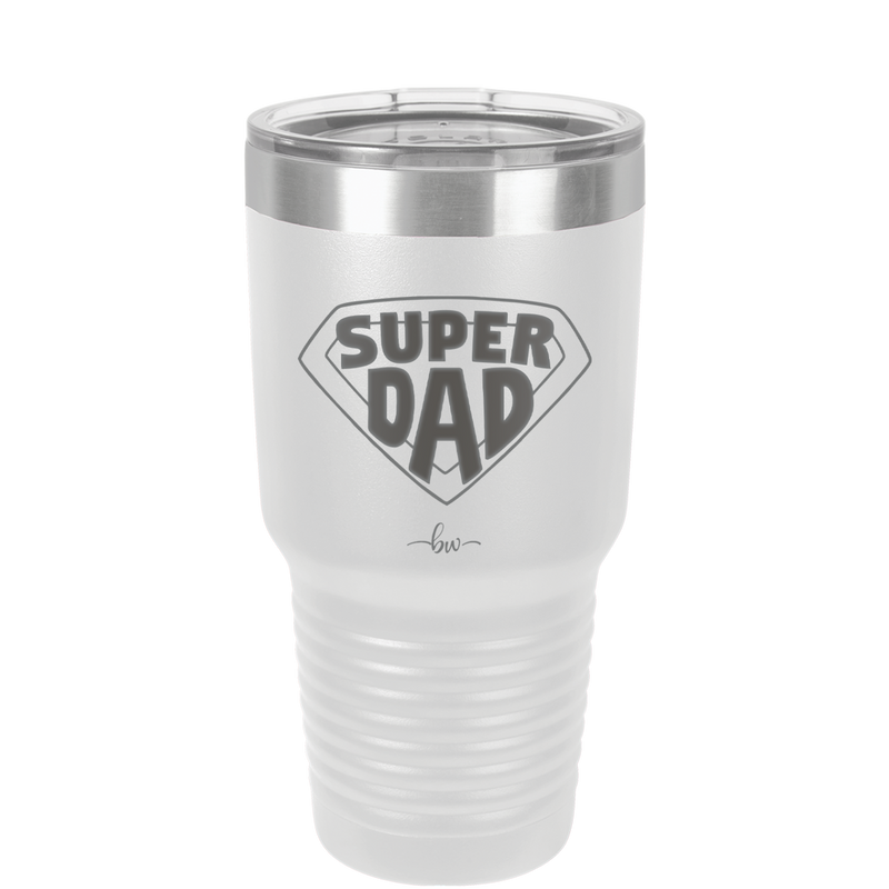 Super Dad with Shield Symbol - Laser Engraved Stainless Steel Drinkware - 2047 -