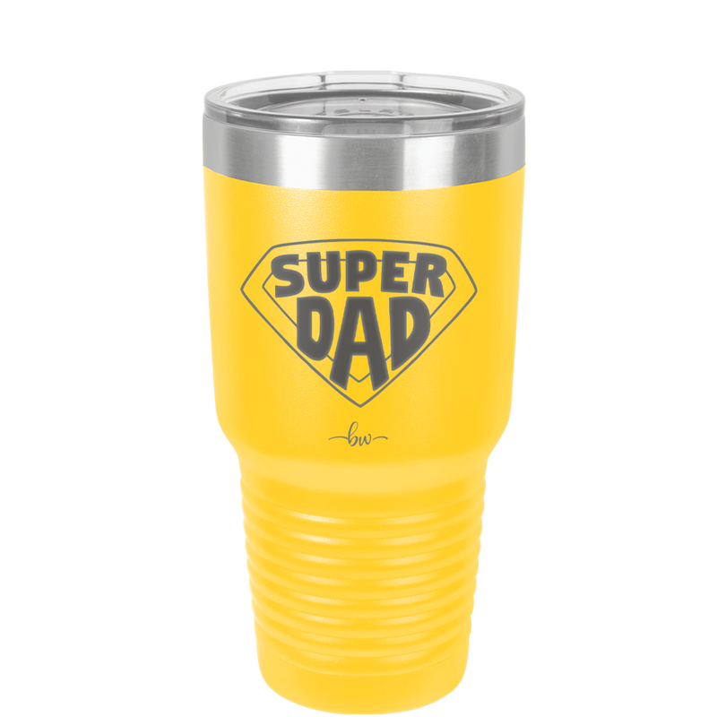 Super Dad with Shield Symbol - Laser Engraved Stainless Steel Drinkware - 2047 -