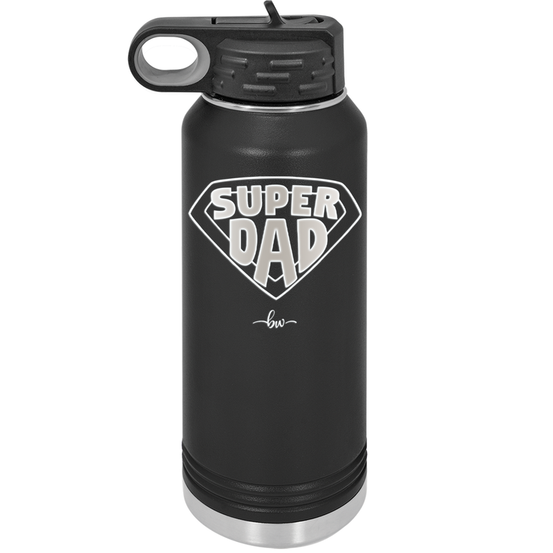 Super Dad with Shield Symbol - Laser Engraved Stainless Steel Drinkware - 2047 -