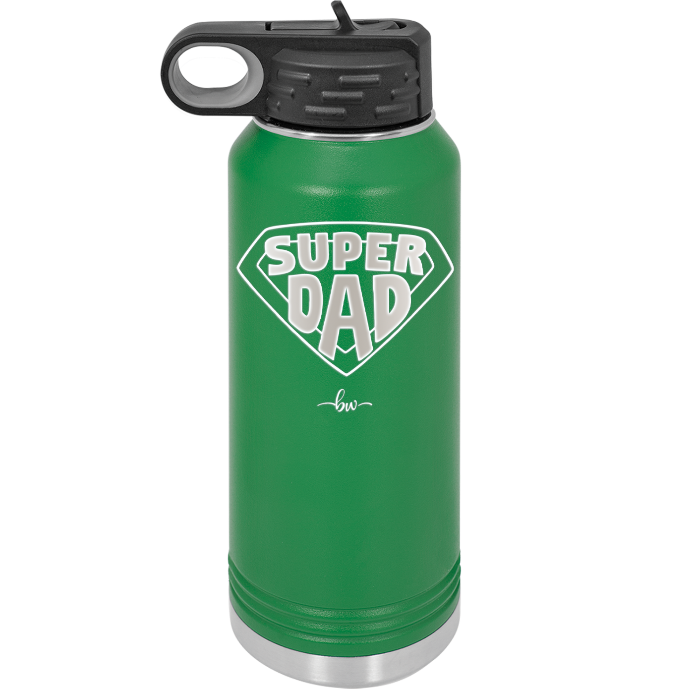 Super Dad with Shield Symbol - Laser Engraved Stainless Steel Drinkware - 2047 -