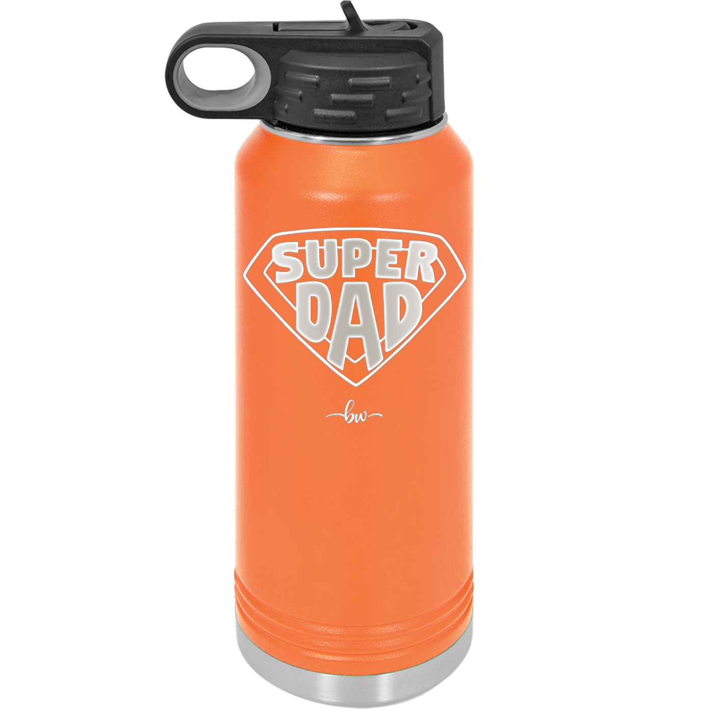 Super Dad with Shield Symbol - Laser Engraved Stainless Steel Drinkware - 2047 -