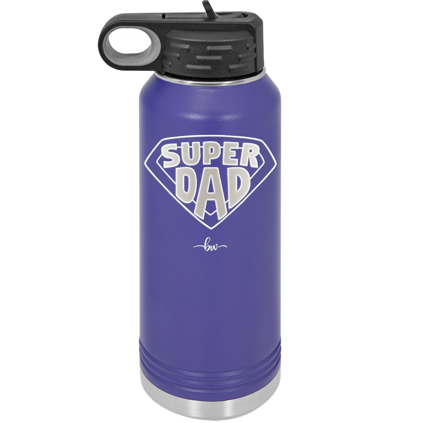 Super Dad with Shield Symbol - Laser Engraved Stainless Steel Drinkware - 2047 -